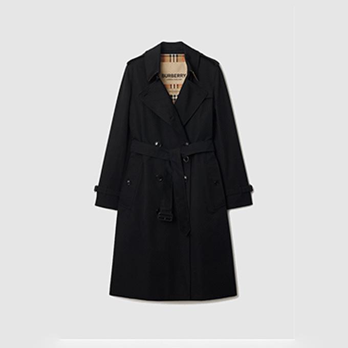 burberry kensington heritage long gabardine trench coat